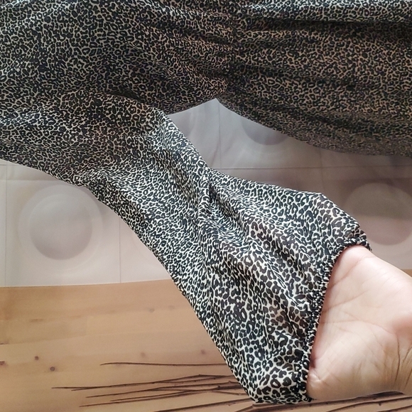 Zara animal print long sleeve button down dress Size M - Picture 3 of 7